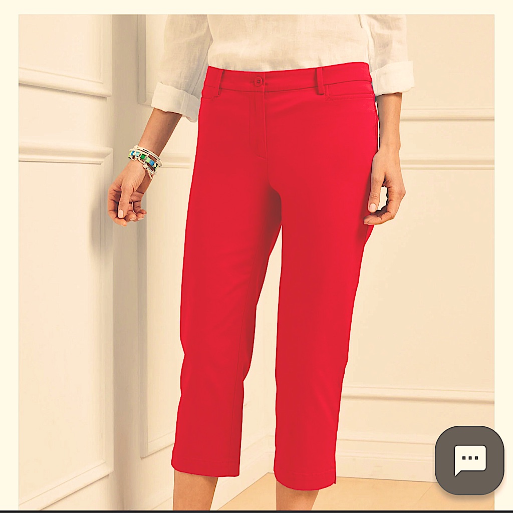 Talbots Capri Pants In Red Size Woman 16w